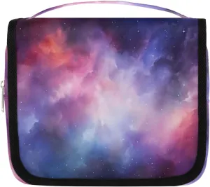Nebula Hanging Travel Toiletry Bag Kit Makeup Case Cosmetics Organizer Night Sky Toiletry Bag for Women Make up Accessories Shampoo Body Cream Brushes Set
