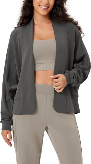 ODODOS Women's Modal Soft Open Front Cardigans Long Sleeve Casual Wrap Outwear