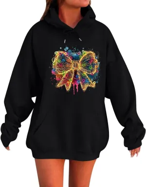 Oversized Hoodies for Women Plus Size Drop Shoulder Fleece Pullover Sweatshirts with Pocket Winter Long Sleeve Shirts