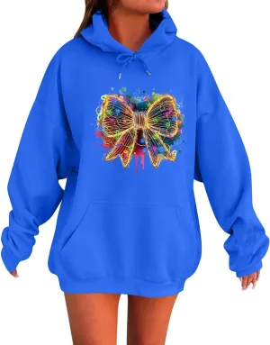 Oversized Hoodies for Women Plus Size Drop Shoulder Fleece Pullover Sweatshirts with Pocket Winter Long Sleeve Shirts