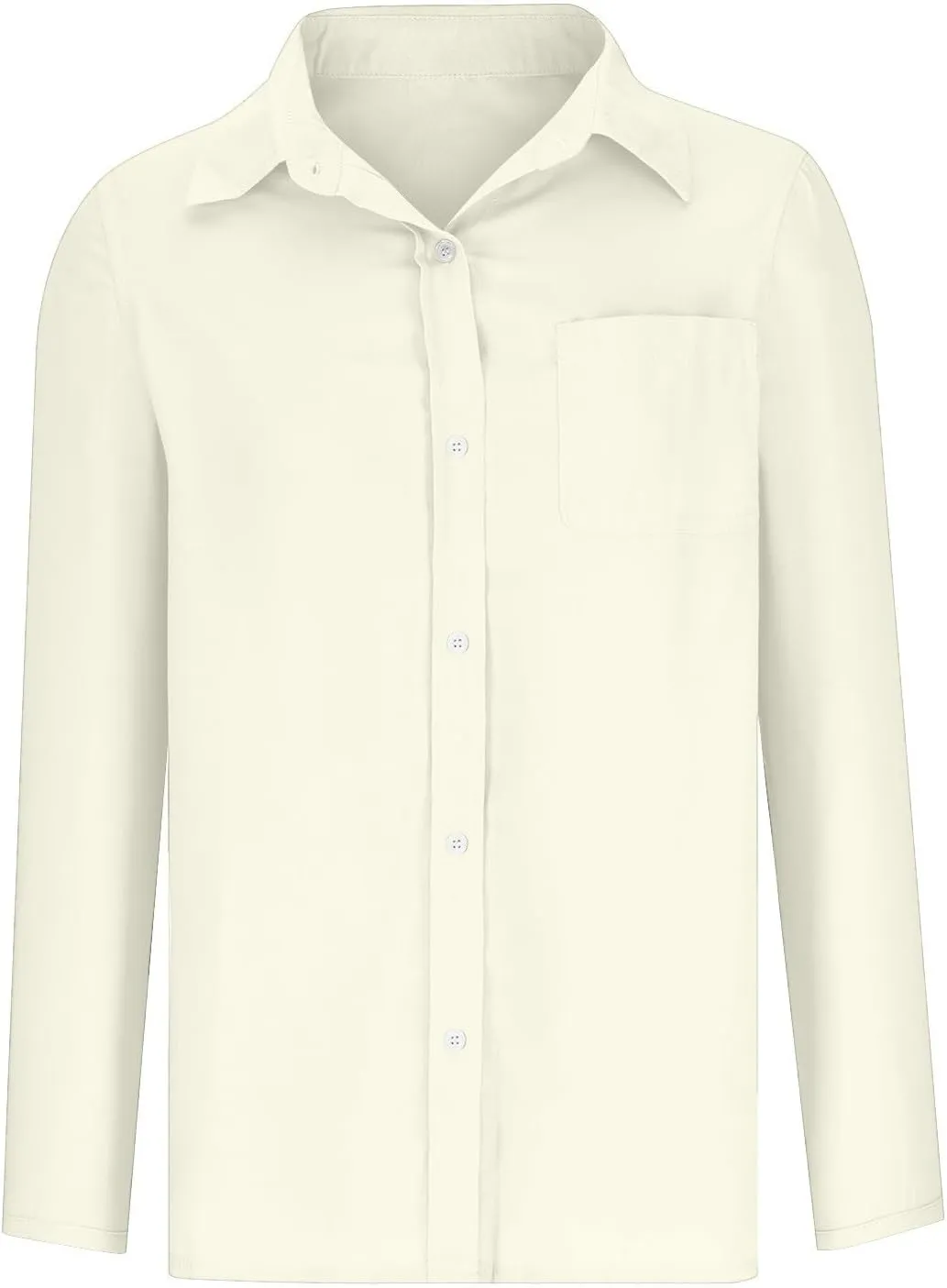 Oversized Tshirts for Women Long Sleeve V Neck Blouses Button Down Plain Shirts Girls Fashion Vacation Beach Tops