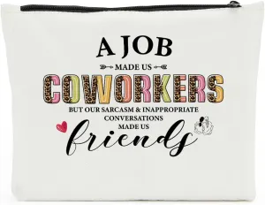 Retirement Gift for Woman, Funny Cosmetic Bag, Retirement Gifts Retired Gifts for Women Colleague Friend Work Bestie, Coworker Leaving Goodbye Farewell Friendship Birthday Gifts Leopard Makeup Bag