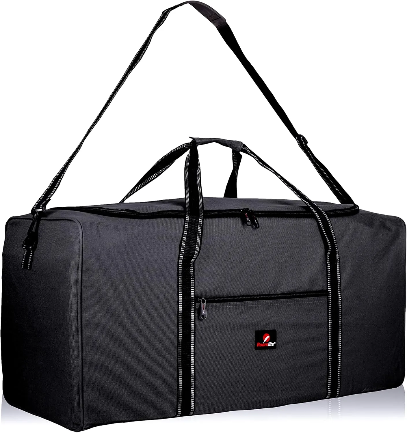 Roamlite Extra Large Size X-L 26" Duffel Bag - Very Big Holdall, Cargo Travel Luggage - 70 Litre 26 Inch x13x13 Plain Black, RL26K