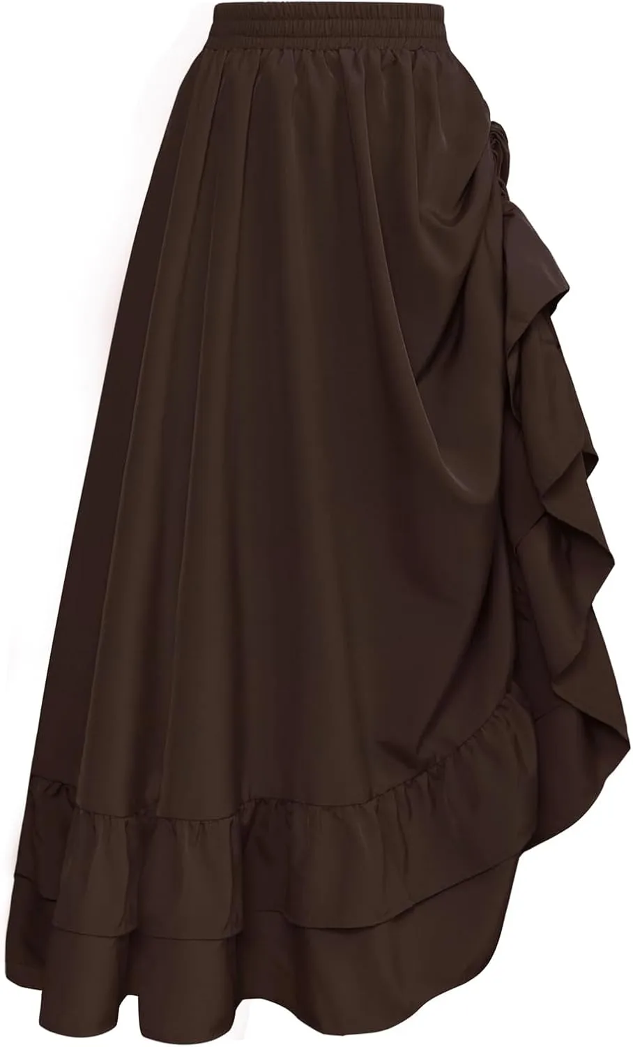 Scarlet Darkness Women Renaissance Skirt Medieval Ruffle Layered Maxi Skirts