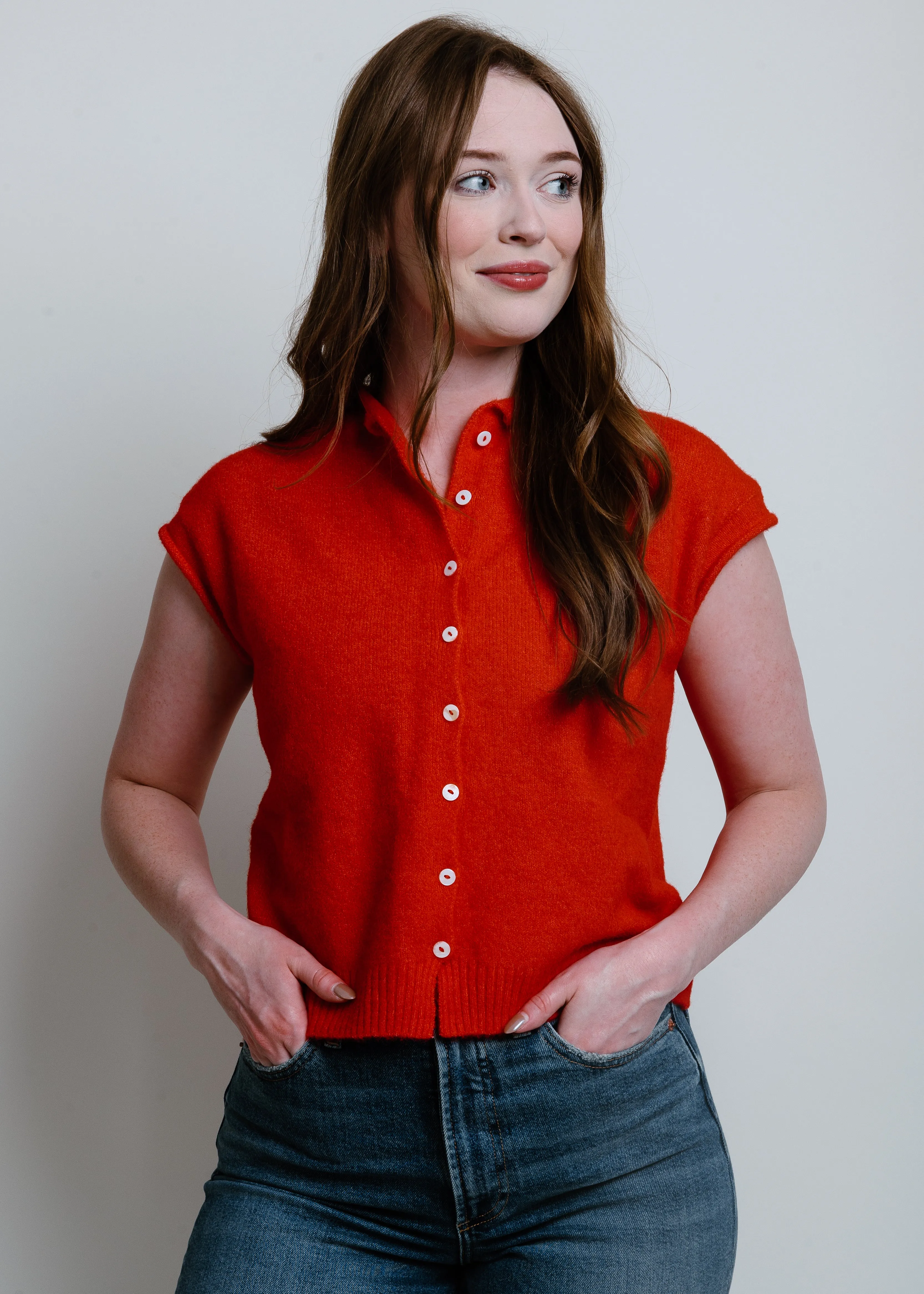 Setting Sail Sweater Vest - Red