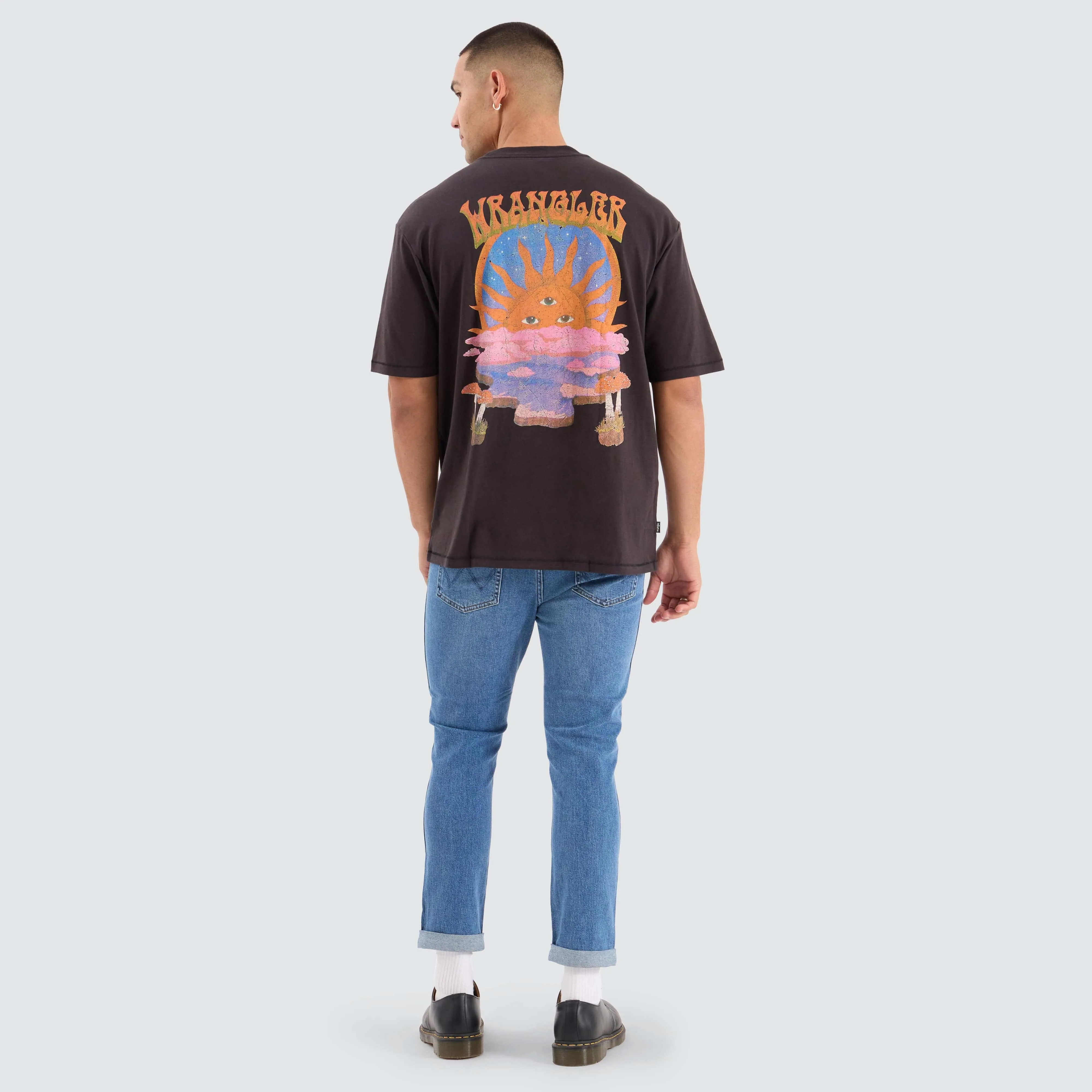 Setting Sun Baggy Tee Black