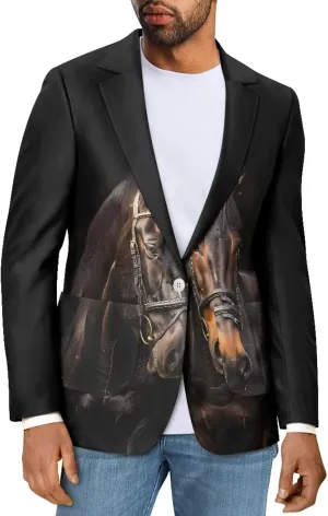 Sprowallow Men's Casual One Button Blazers Lightweight Jacket Sports Coat with Pockets Fit Business Suit