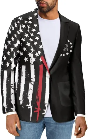 Sprowallow Men's Casual One Button Blazers Lightweight Jacket Sports Coat with Pockets Fit Business Suit