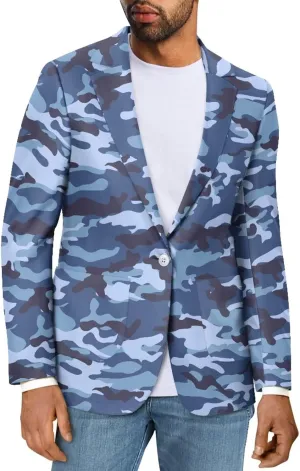 Sprowallow Men's Casual One Button Blazers Lightweight Jacket Sports Coat with Pockets Fit Business Suit