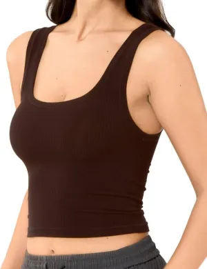 Tank Top for Women Cropped Camisole Ribbed Cami Sleeveless Shirts Summer Basic