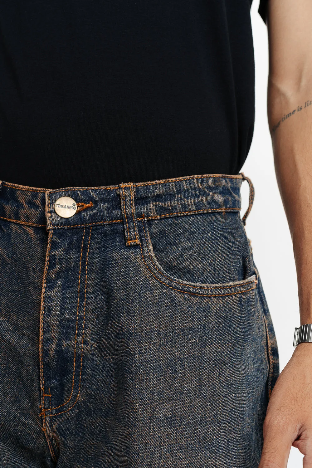 Tinted Men's Wide Jeans