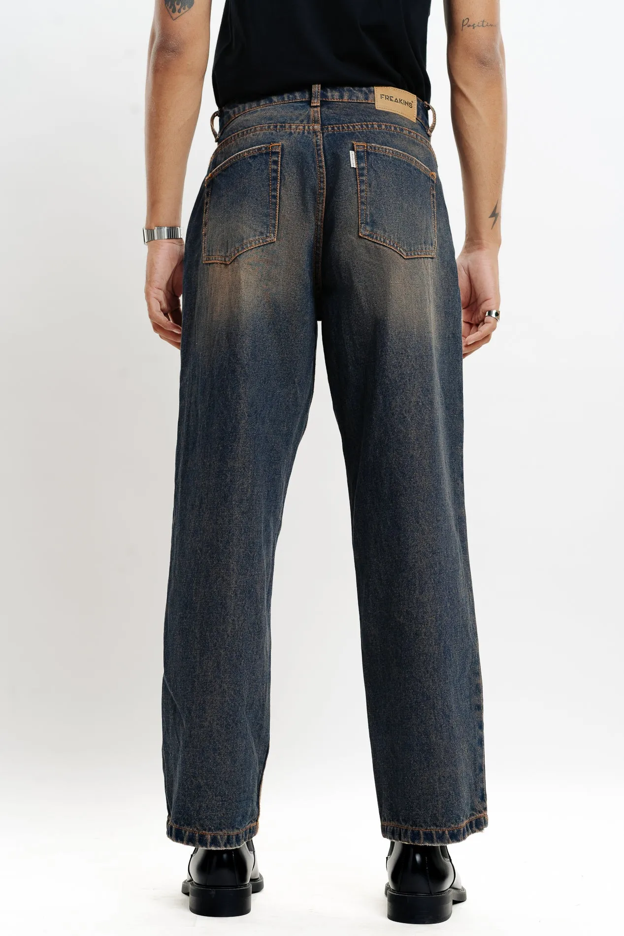 Tinted Men's Wide Jeans