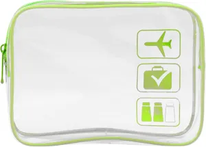 TSA Approved Toiletry Bag Clear Travel Toiletry Bag Cosmetic Pouch Makeup Bags for Men and Women Travel Pouches for Toiletries,Green Transparent Color