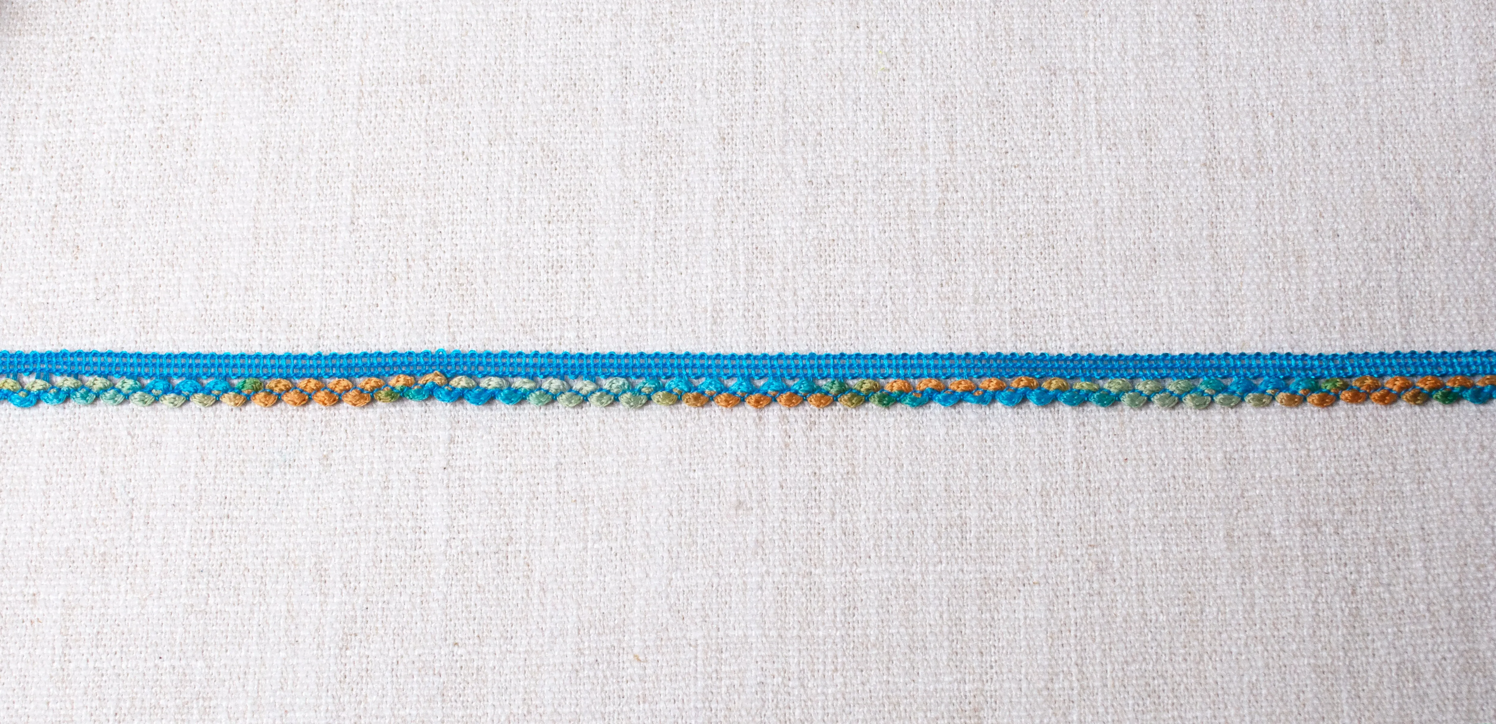 Turquoise and Terracotta Variegated Edging