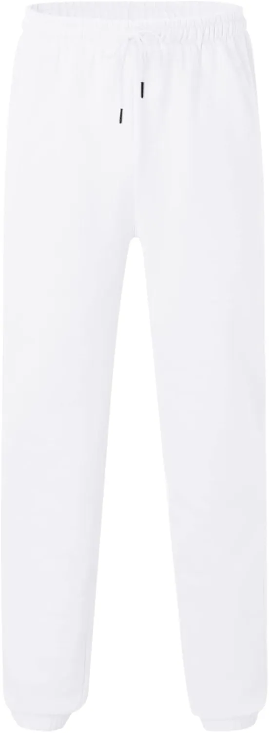 Vickyleb Cargo Pants for Men Joggers,Men's Slim Fit Fleece Pants Winter Big and Tall Baggy Jogger Sweatpants