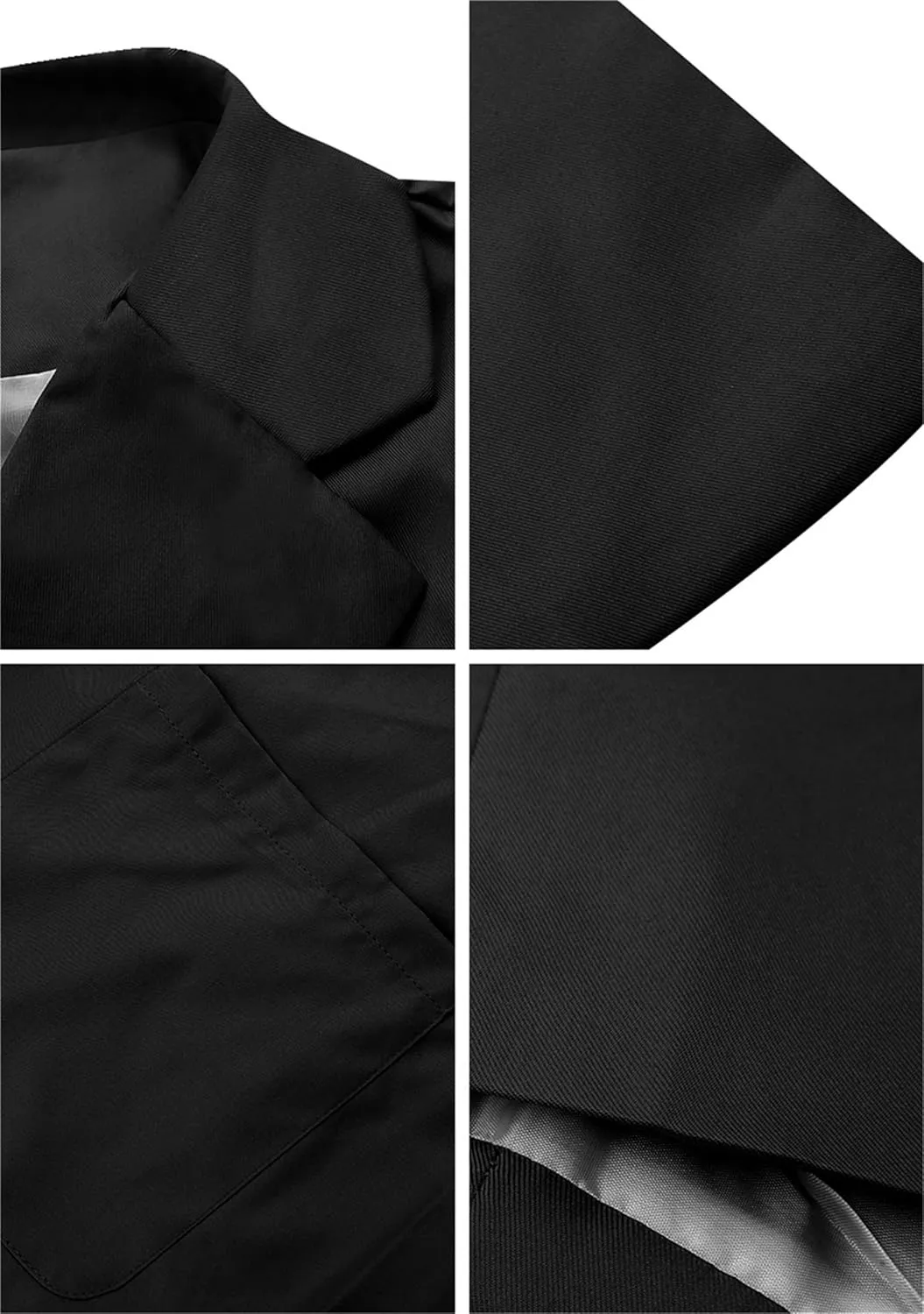 Women Lapel Collar Long Sleeve Blazer Formal Solid Color Long Suit Open Front Waist Jacket
