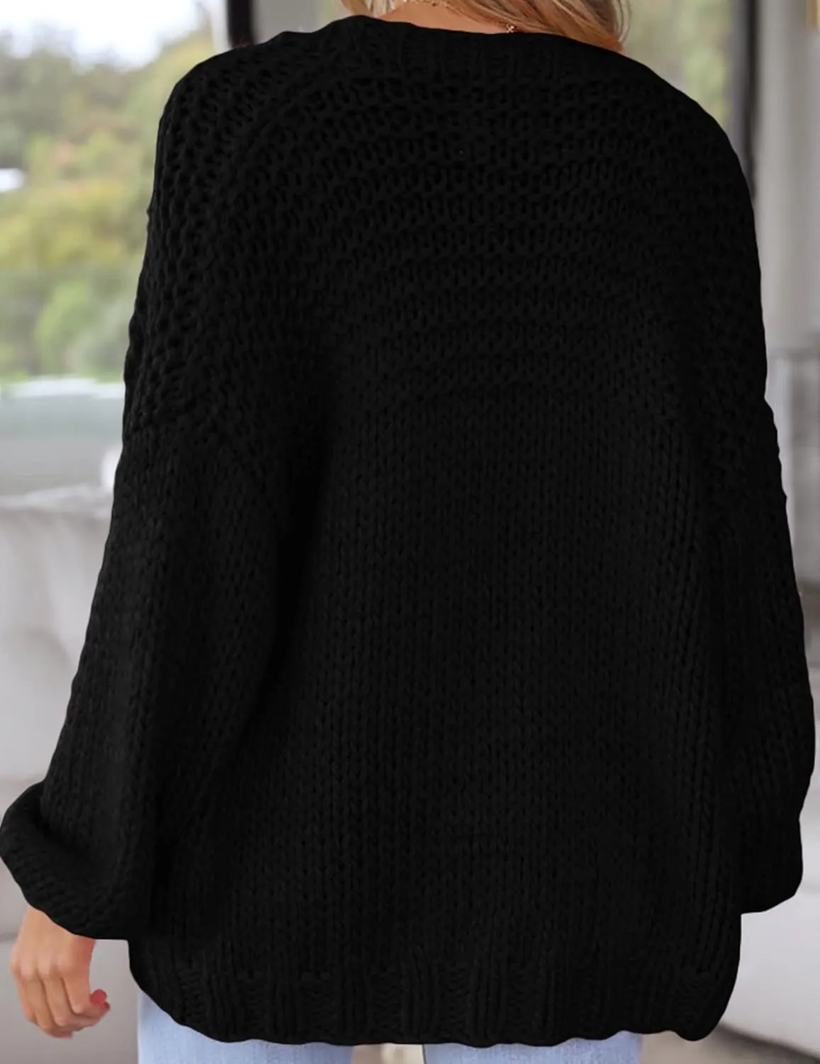 Women's Cardigan Soft Pocketed Long Sleeves Casual Knitted Open Front Cardigans Lightweight Sweaters