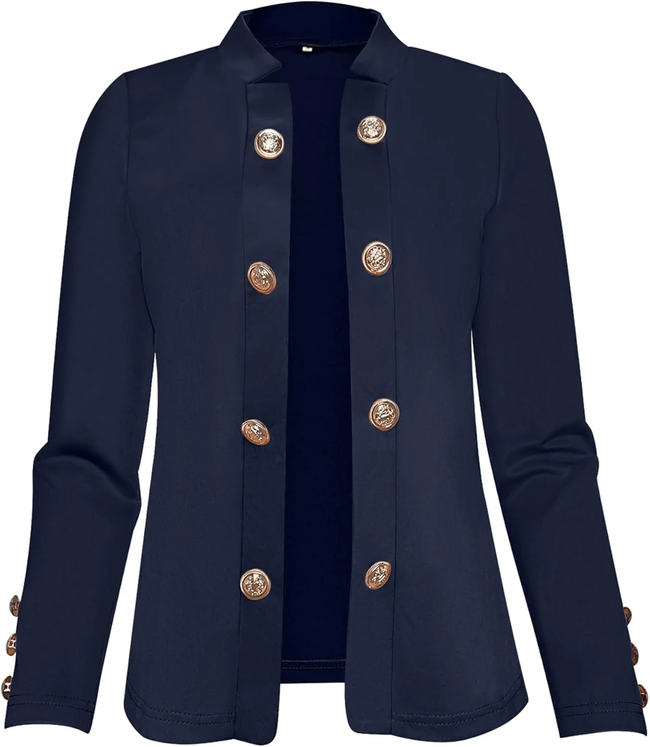 Women's Double Breasted Slim Fit Blazers Notch Lapel Work Office Suits Casual Open Front Blazer