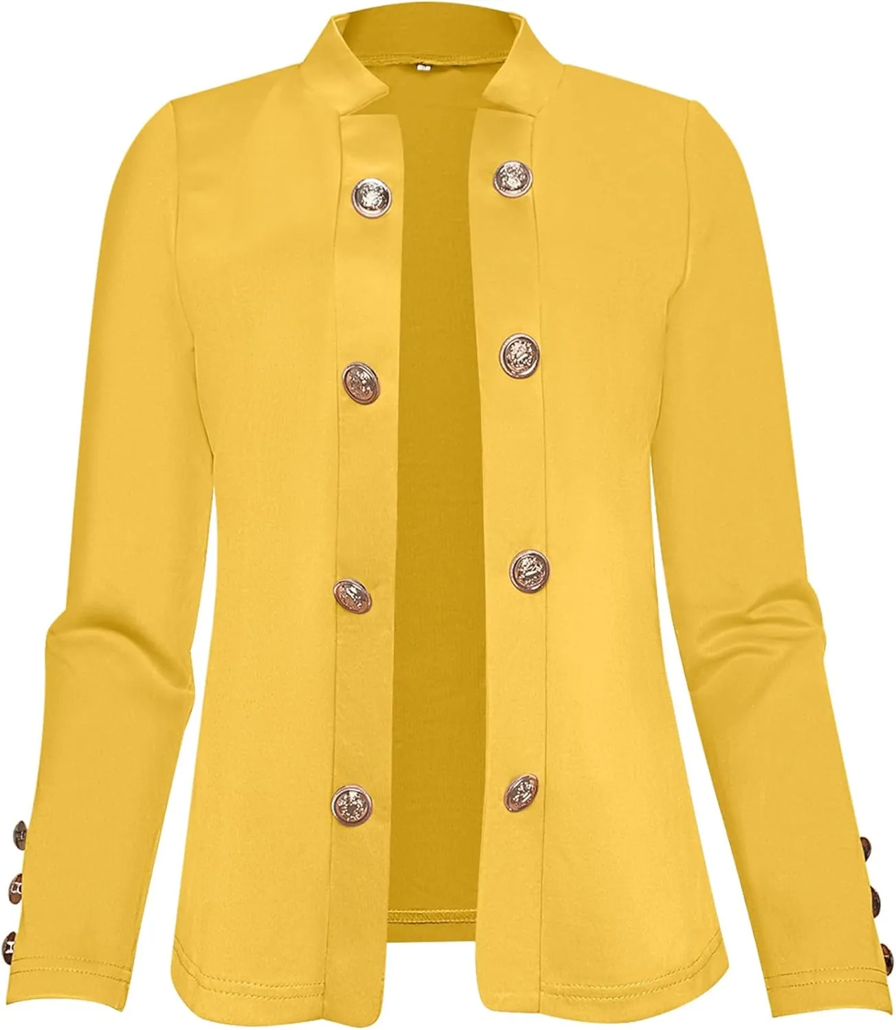 Women's Double Breasted Slim Fit Blazers Notch Lapel Work Office Suits Casual Open Front Blazer