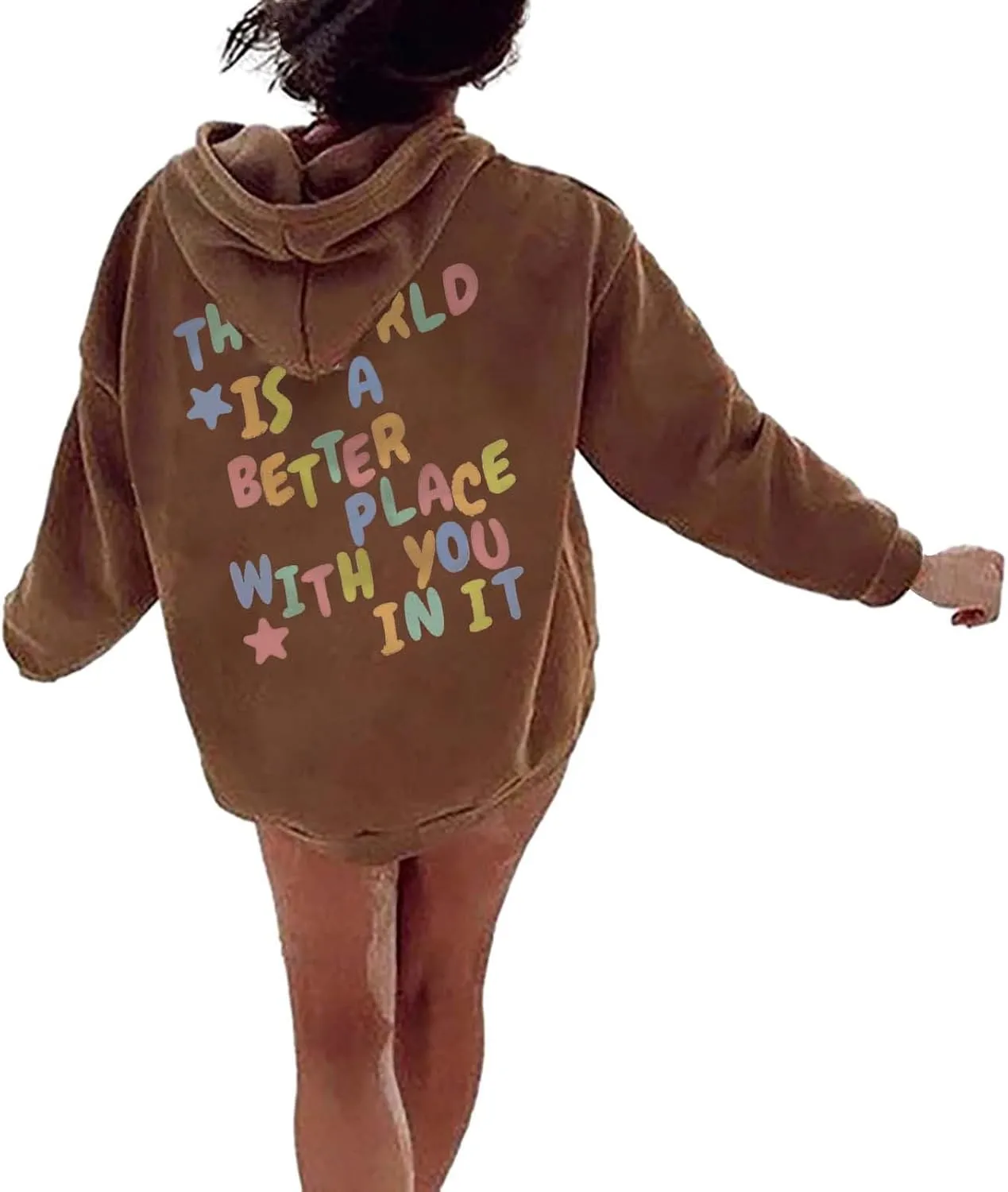 Women's Drawstring Zip Up Cute Hoodies Women's Solid Color Plush And Thick Raglan Sleeves Long Sleeved Hooded