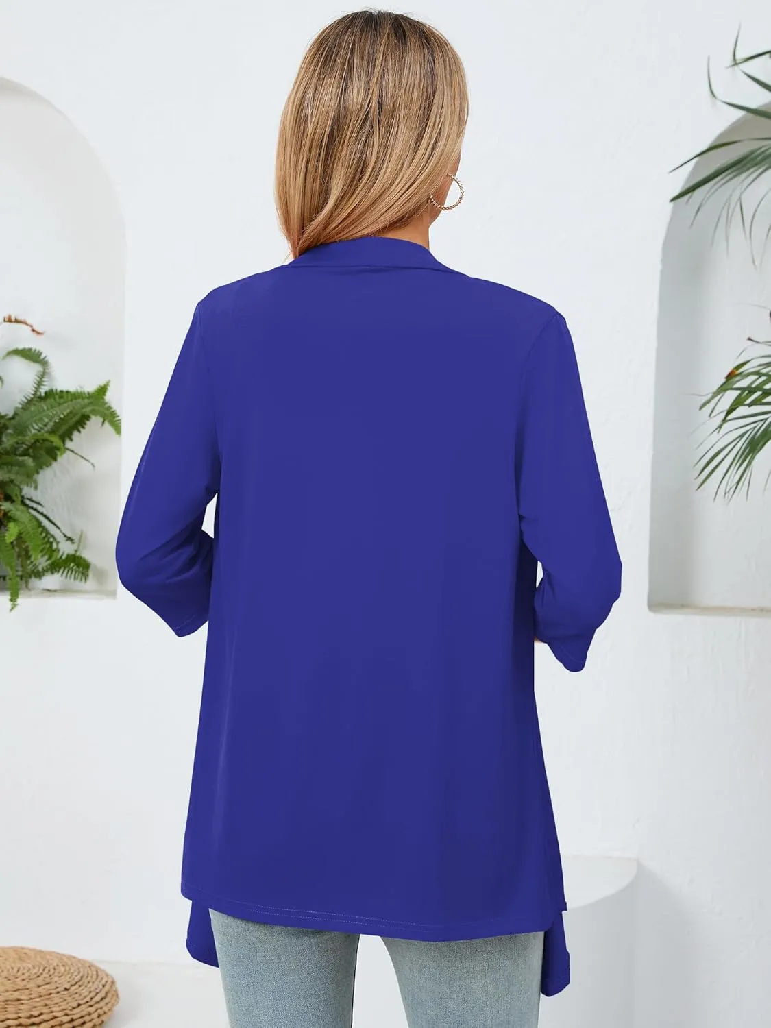 Women's Lightweight Open Front Cardigans Casual Soft Drape Spring Summer Fall Cardigan