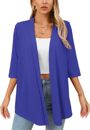 Women's Lightweight Open Front Cardigans Casual Soft Drape Spring Summer Fall Cardigan