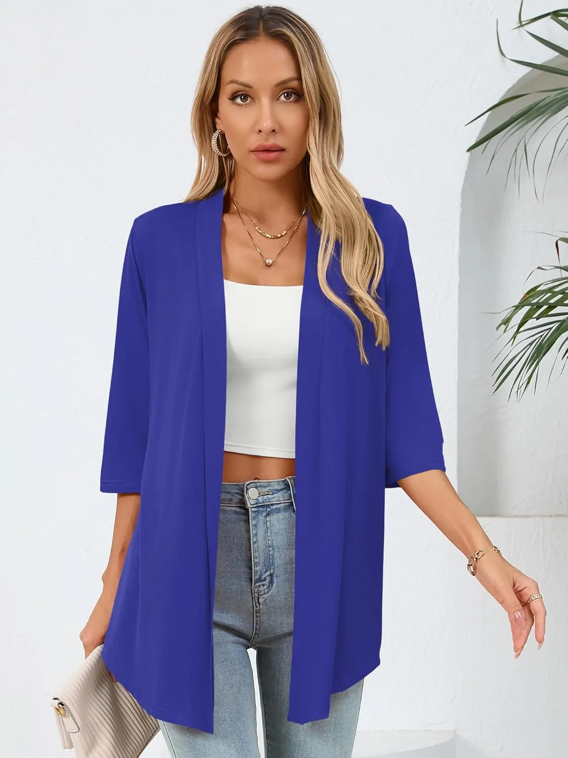 Women's Lightweight Open Front Cardigans Casual Soft Drape Spring Summer Fall Cardigan