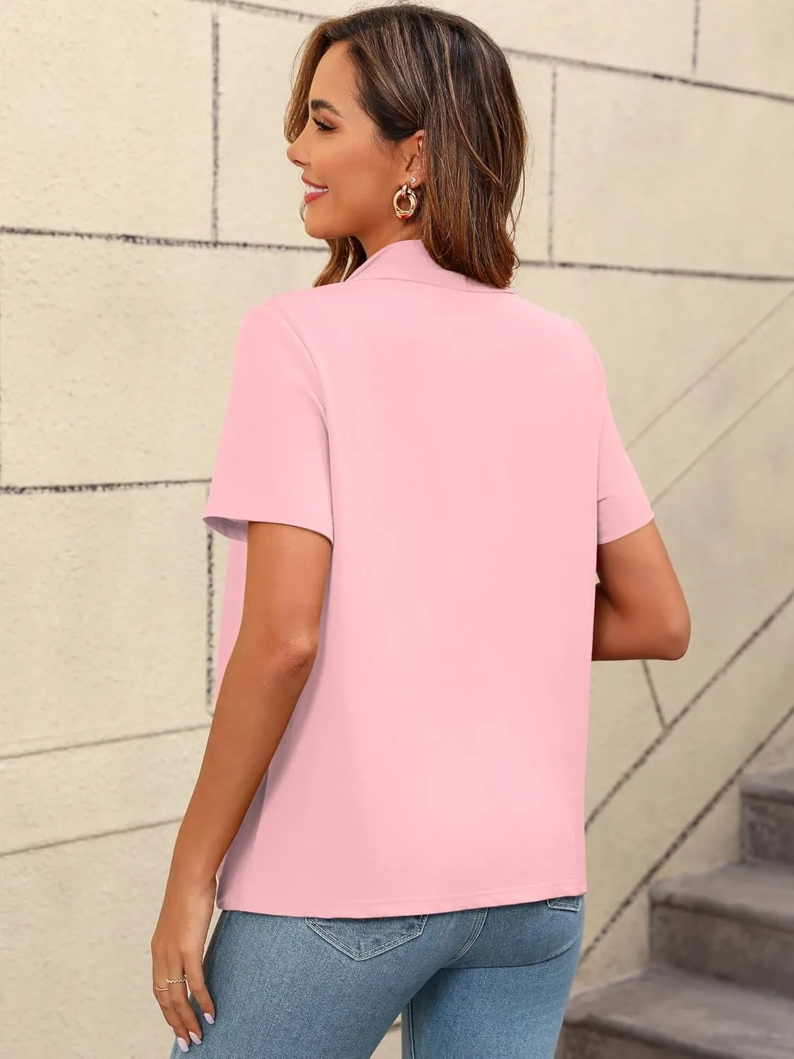 Women's Lightweight Open Front Cardigans Short Sleeve Casual Soft Summer Cardigan With Pockets S-2XL