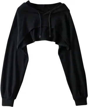 Womens Long Sleeve Crop Tops Hoodies Sweatshirt Cropped Workout Tops Athletic Shirts Fashion Teen Girls Y2k Clothes