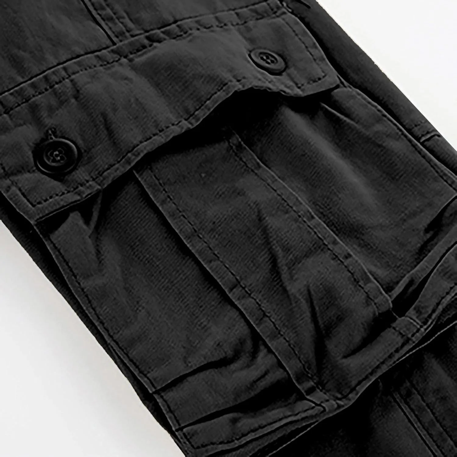Work Pants for Men Big and Tall Casual Fleece Loose Open Bottom Athletic Pants Straight Leg Outdoor Hiking Pants