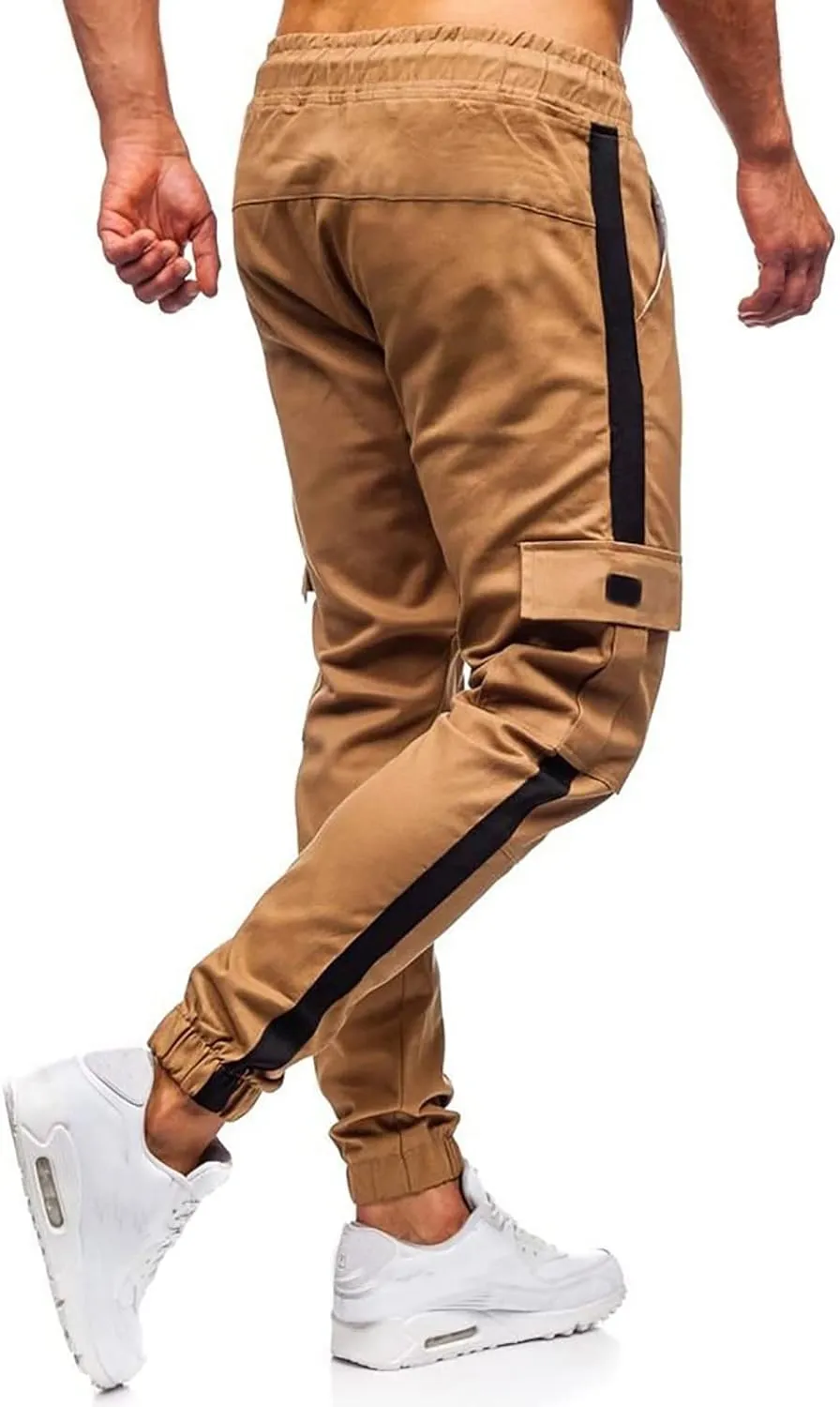 Work Pants for Men Construction Flex Casual Drawstring Waist Joggers Classic Breathable Active Fishing Hiking Pants