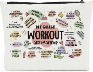 Workout Gifts for Women, Makeup Bag Cosmetic Bag, Mental Health Gifts, Inspirational Gifts for Women, Mental Health Awareness, Positive Affirmations for Sister Friend Friendship Birthday Mothers Day