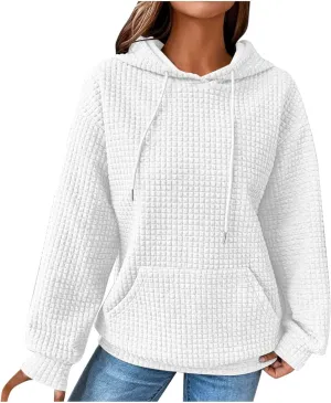 XUNRYAN Womens Waffleknit Shacket Jacket 2023 Fall Fashion Long Sleeve Casual Button Down Shirts Jackets Zip Up Hoodie Coat