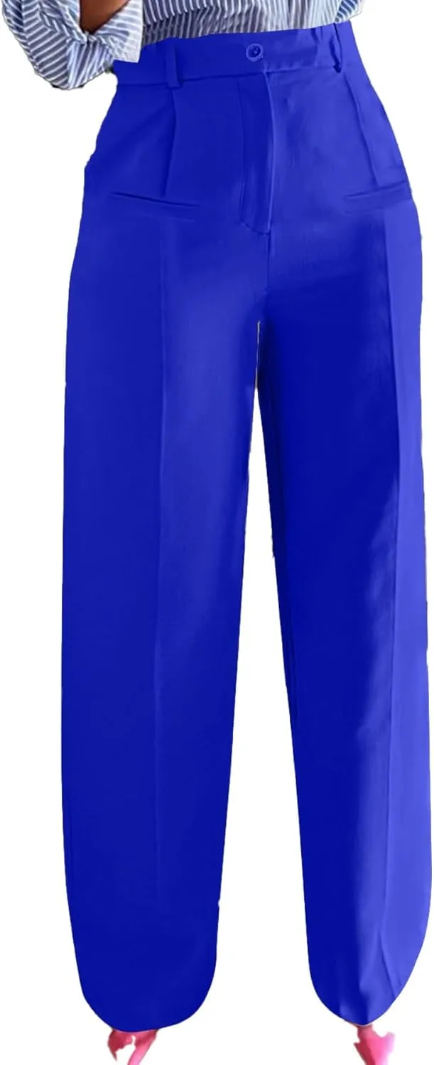 YOOTIKO Womens Wide Leg Dress Pants High Waisted Straight Leg Slacks Business Casual Work Trousers